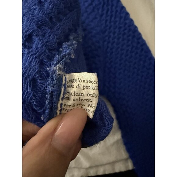 Vintage Rare G. Gucci Women’s 1950/1960’s Blue 2 Button Wool Cardigan Size 44 - Picture 8 of 11